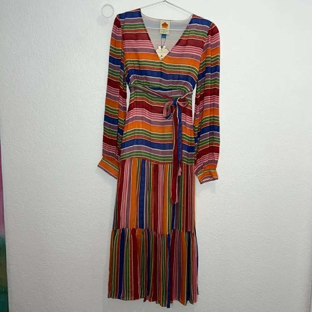NWT Farm Rio Anthropologie Farm Rio Luana Maxi Dress Small - Picture 2 of 16